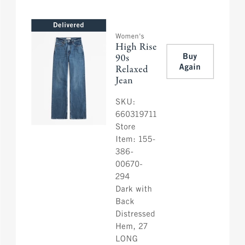 Abercrombie & Fitch Men's Relaxed Jeans - Dark Blue